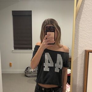 Brandy Melville/John Galt Off the Shoulder T-Shirt